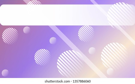 Colorful Gradient Background with Line, Circle. For Website Pattern, Banner Or Poster. Vector Illustration