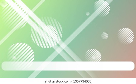 Colorful Gradient Background with Line, Circle. For Website Pattern, Banner Or Poster. Vector Illustration