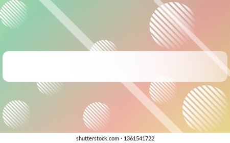 Colorful Gradient Background with Line, Circle. For Website Pattern, Banner Or Poster. Vector Illustration