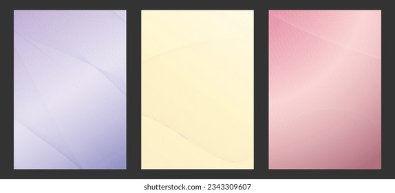 Fondo de degradado colorido con formas lineales. Líneas onduladas. Plantilla para la portada, banner, folleto, folleto y diseño interior