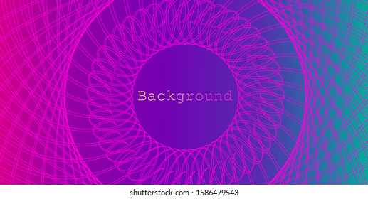Colorful gradient background with linear swirl, template for banner, cover.