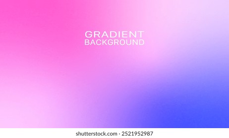 Colorful Gradient Background. Pink and Blue Color Blended. Grainy Noise Texture. Design for Social Media, Trendy, Vintage, Brochure, Banner