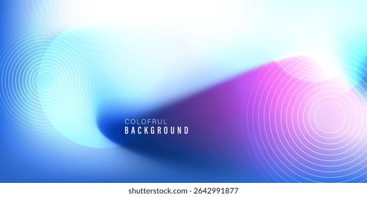 Fondo de degradado colorido. degradado azul rosado con líneas brillantes ondas. Azul oscuro. Fondo minimalista moderno. Para la Plantilla del negocio, anuncios de la cubierta, Sitio web, etc. Ilustración vectorial EPS 10