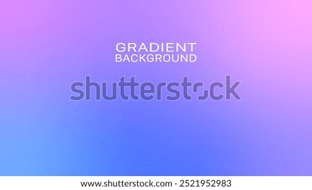 Colorful Gradient Background. Pink Blue and Purple Color Blended. Pastel Color Tone. Grainy Noise Texture. Design for Social Media, Trendy, Vintage, Brochure, Banner