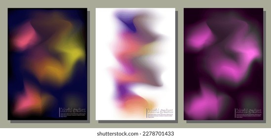 Colorful gradient background  A set layouts for covers  banners  posters  Template for interior paintings  decorations   creative design  Color blur