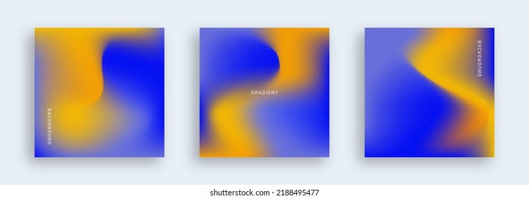 Colorful gradient background. Square post template collection.