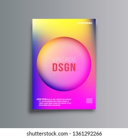 Colorful gradient background template for banner, party flyer, poster, brochure cover or other printing products. Vector illustration.