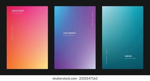 Colorful gradient background template copy space. Colour gradation backdrop for poster, banner, flyer, brochure, leaflet, pamphlet, or cover.