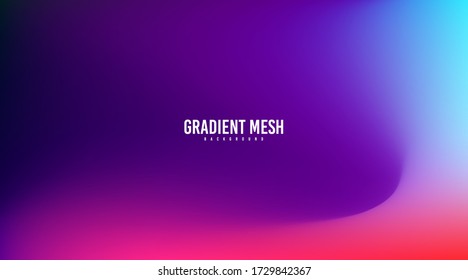 Colorful gradient background template and mesh tool technique illustration