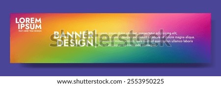 Colorful Gradient Background Template Modern Website Header