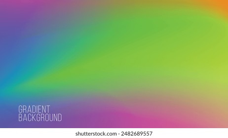 colorful gradient background that smoothly transitions between several hues, creating a vibrant spectrum of colors.  bright pink blendspurple, blue,green, yellow. its intended use as a graphic element