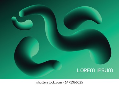Colorful gradient background vector template with abstract fluid shapes
