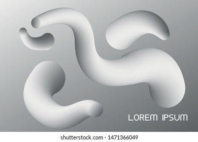 Colorful gradient background vector template with abstract fluid shapes