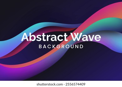 Colorful Gradient Background Wave design with a futuristic feel, great for technology or digital marketing themes