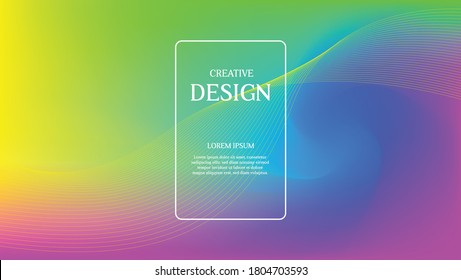 colorful gradient background with wavy lines. great for presentation, banner, poster, website, etc.