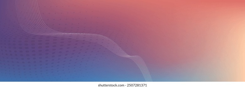 Colorful gradient background with wavy lines. Vertical banner vector illustration. ep