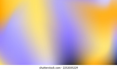 Farbverlauf-Hintergrund. Gelbe, violette, orangefarbene Tapete. Pastellfarbene unscharfe Oberfläche. Weiche Frühlingsfarbe, Farbstruktur. Abstrakter Vektor 