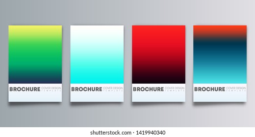 Colorful gradient backgrounds set for flyer, poster, brochure cover, typography or other printing products. Vector illustration.