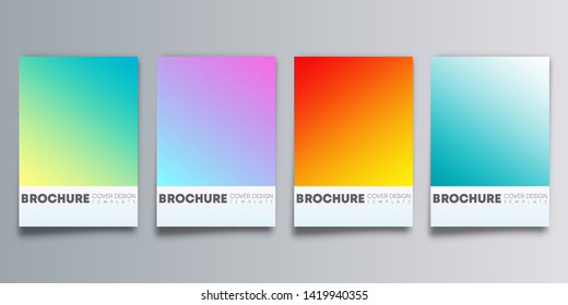 Colorful gradient backgrounds set for flyer, poster, brochure cover, typography or other printing products. Vector illustration.