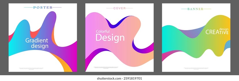 Colorful gradient. The banner template. A decorative element for decoration and creativity