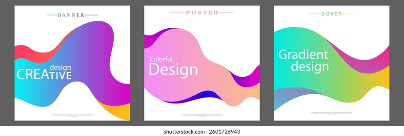 Colorful gradient. The banner template. A decorative element for decoration and creativity