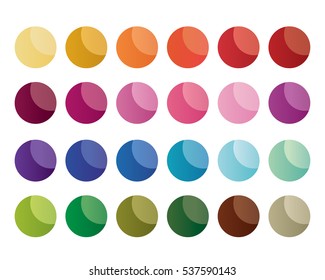 Colorful Gradient Blank Circle Buttons