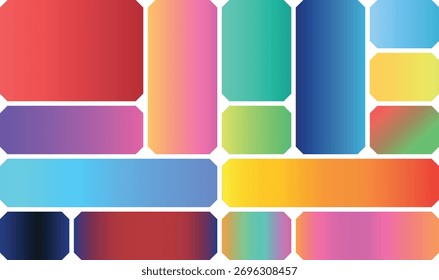 Os blocos de gradiente coloridos criam um plano de fundo abstrato moderno e vibrante