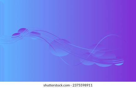 colorful gradient blue background with wave vector design and circle