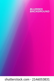 Colorful gradient blur abstract background vector. Bright pink, purple and light blue, aura art shape pattern. Vibrant trendy texture backdrop. Fresh summer color graphic, modern paint illustration.
