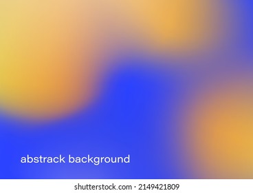 Colorful gradient blur abstract background vector. Bright orange and blue shade, aura art shape. Vibrant trendy mesh texture backdrop. Fresh summer color graphic, modern defocus pattern illustration.