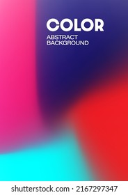 Colorful gradient blur abstract background vector. Bright aura art shape texture pattern. Soft smooth vibrant color effect wallpaper. Fresh paint flow element, defocus graphic backdrop illustration.