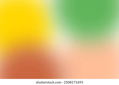 Vector de fondo abstracto de desenfoque de gradiente colorido. Amarillo brillante, verde