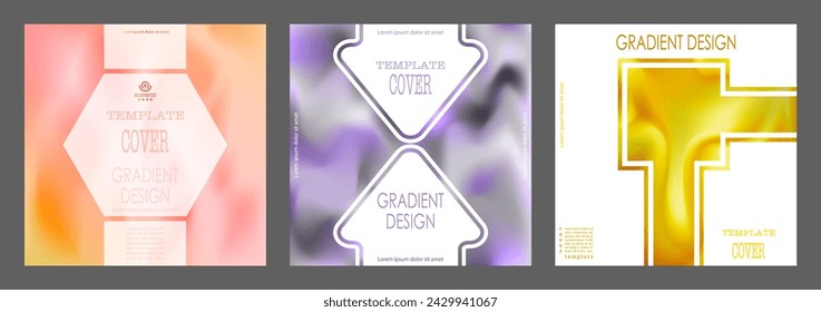 Colorful gradient with blur elements. A template for a modern cover, banner and title page. An idea for the corporate design of a brochure, report, booklet or presentation. Attractive style