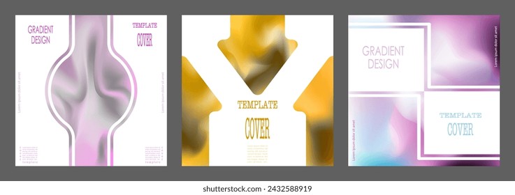Colorful gradient with blur elements. A template for a modern cover, banner and title page. An idea for the corporate design of a brochure, report, booklet or presentation. Attractive style