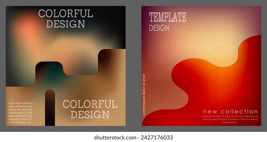 Colorful gradient with blur. Template for the cover of a catalog, brochure, booklet, poster, banner. The title page of the printed edition