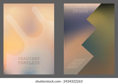 Colorful gradient with blur. Template for the cover of a catalog, brochure, booklet, poster, banner. The title page of the printed edition