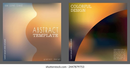 Colorful gradient with blur. Template for the cover of a catalog, brochure, booklet, poster, banner. The title page of the printed edition