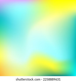 Colorful gradient. Blurred abstract background. Smooth transitions of green, purple and yellow colors. Backdrop.