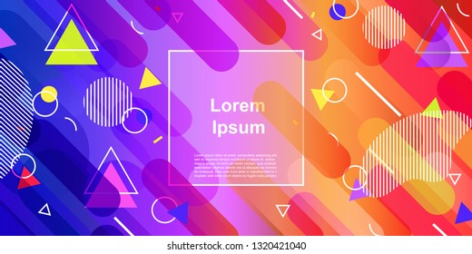 Colorful gradient with bright abstract elements. Modern abstract background. Vector graphics. Multifunctional abstract design for covers, flyers, banners, web page background, poster, booklet.