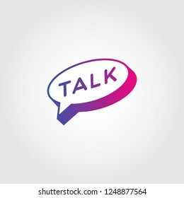 Colorful Gradient Bubble Talk Logo Sign Symbol Icon