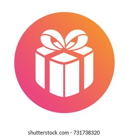 The Colorful Gradient Christmas Holiday Gift Box Icon
