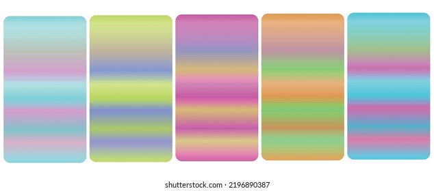 Colorful gradient collection background. Soft Color trendy, Modern screen vector, Nature backdrop. illustration for graphic design, banner, poster, mobile app, dynamic cover, blurred Abstract bright