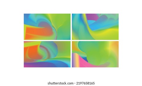 Colorful gradient collection background. Soft Color trendy, Modern screen vector, Nature backdrop. illustration for graphic design, banner, poster, mobile app, dynamic cover, blurred Abstract bright