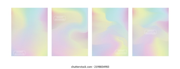 Fondo colorido de la colección de degradados. Color suave a la moda, vector de pantalla moderna, fondo natural. ilustración para diseño gráfico, banner, afiche, aplicación móvil, portada dinámica, borrosa Resumen brillante