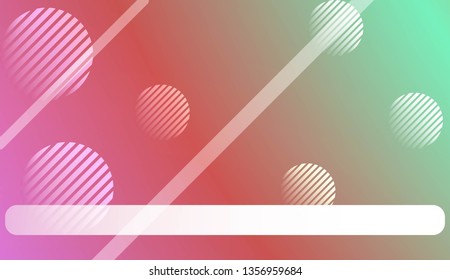 Colorful Gradient Color Background with Line, Circle. Wallpaper. For Brochure, Banner, Wallpaper, Mobile Screen. Vector Illustration