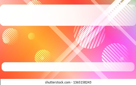 Colorful Gradient Color Background with Line, Circle. Wallpaper. For Brochure, Banner, Wallpaper, Mobile Screen. Vector Illustration.
