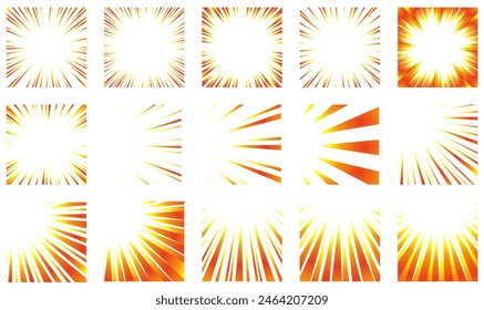 Colorful gradient concentrated line material
