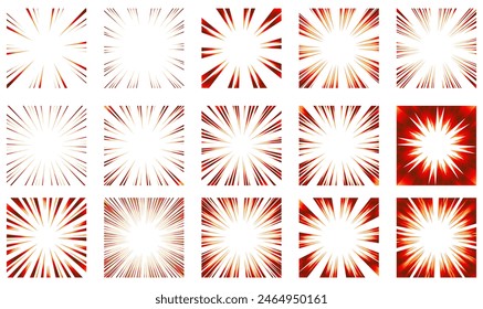Colorful gradient concentrated line material
