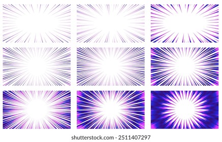 Farbiger Farbverlauf konzentriertes Linienmaterial