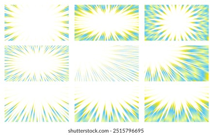 Farbiger Farbverlauf konzentriertes Linienmaterial